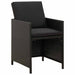 Set mobilier de grădină cu perne, 9 piese, negru, poliratan - WALTI WALTI