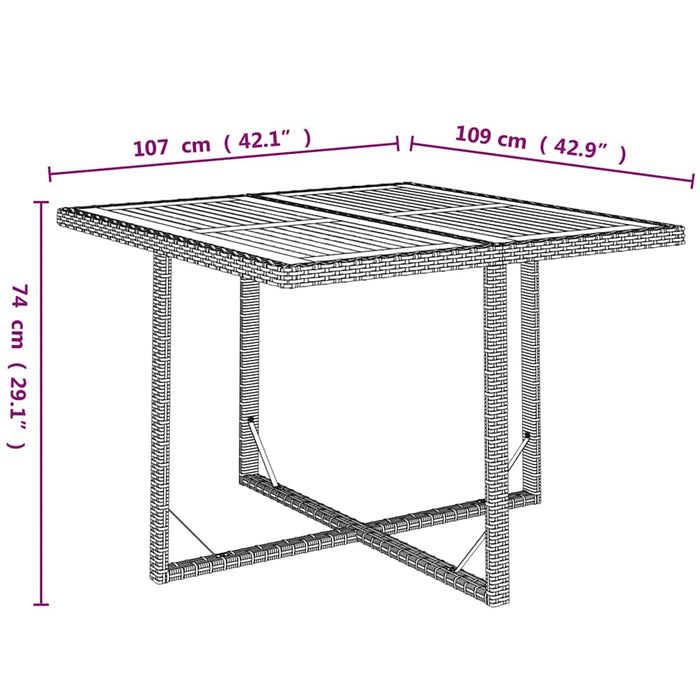 Set mobilier de grădină cu perne, 9 piese, negru, poliratan - WALTI WALTI