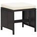 Set mobilier de grădină cu perne, 9 piese, negru, poliratan - WALTI WALTI