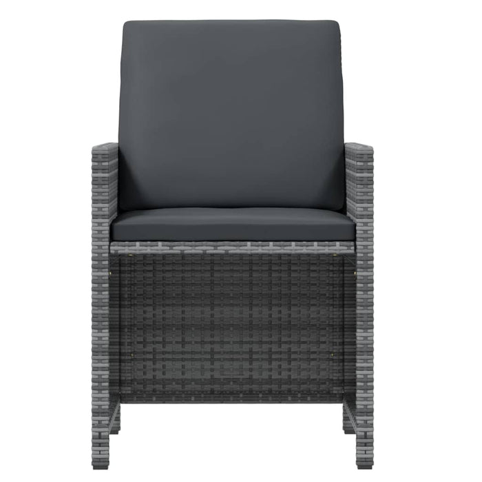 Set mobilier de grădină cu perne, 5 piese, gri, poliratan WALTI