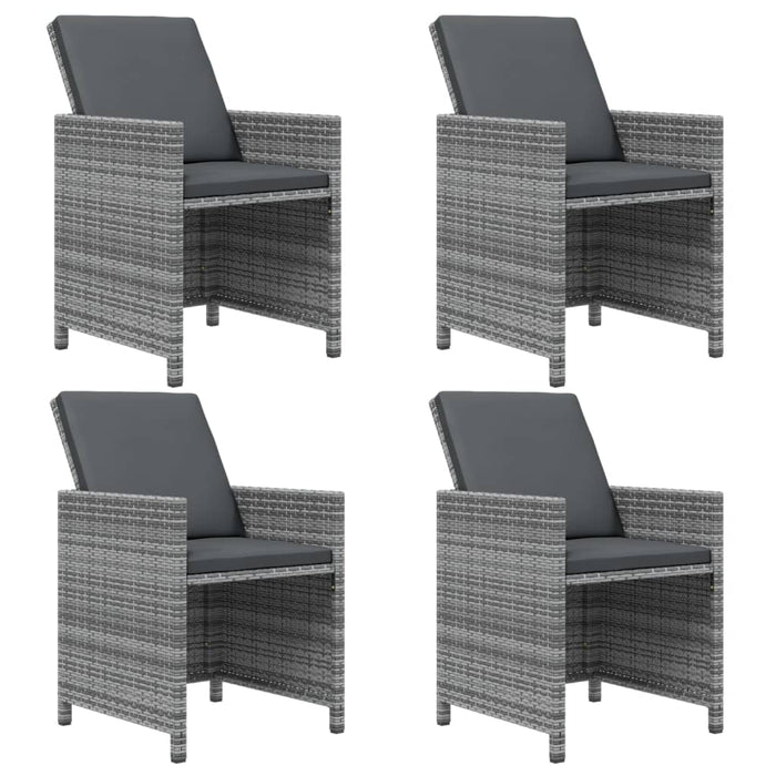 Set mobilier grădină cu perne, 9 piese, gri, poliratan - WALTI WALTI