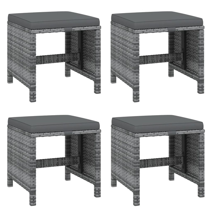 Set mobilier grădină cu perne, 9 piese, gri, poliratan - WALTI WALTI