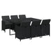 Set mobilier de grădină cu perne, 7 piese, negru, poliratan - WALTI WALTI