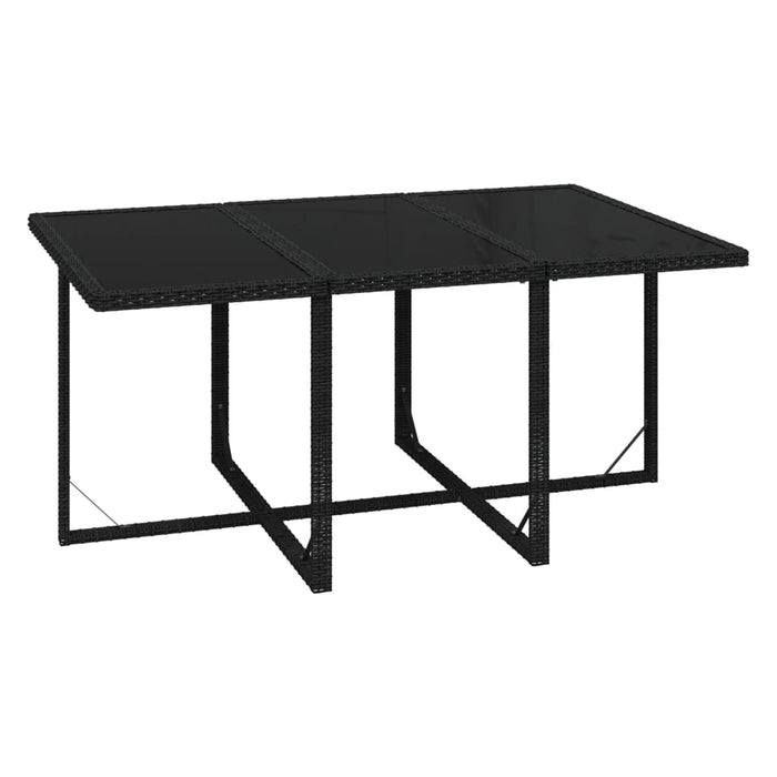 Set mobilier de grădină cu perne, 7 piese, negru, poliratan - WALTI WALTI
