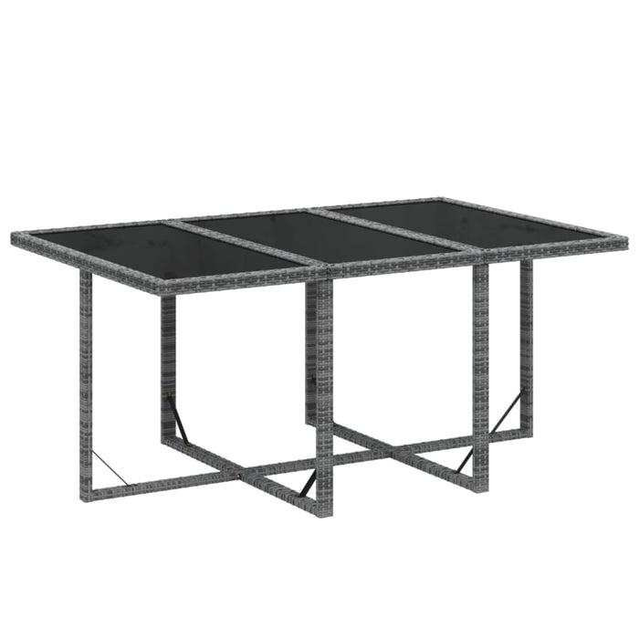 Set mobilier de grădină cu perne, 7 piese, gri, poliratan WALTI