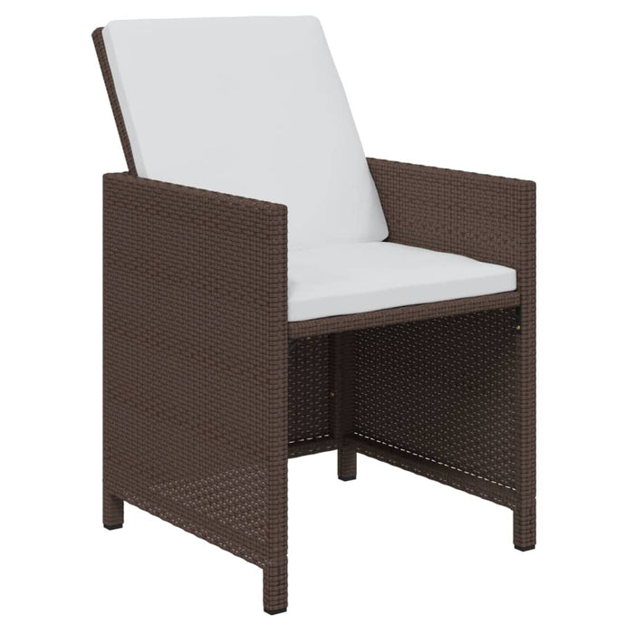 Set mobilier de grădină cu perne, 7 piese, maro, poliratan WALTI