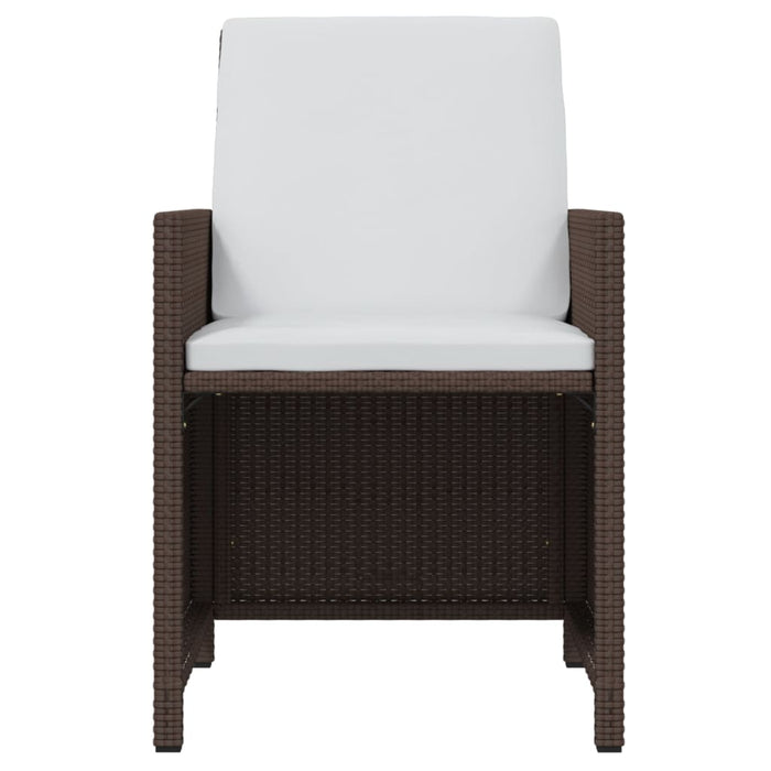 Set mobilier de grădină cu perne, 7 piese, maro, poliratan WALTI