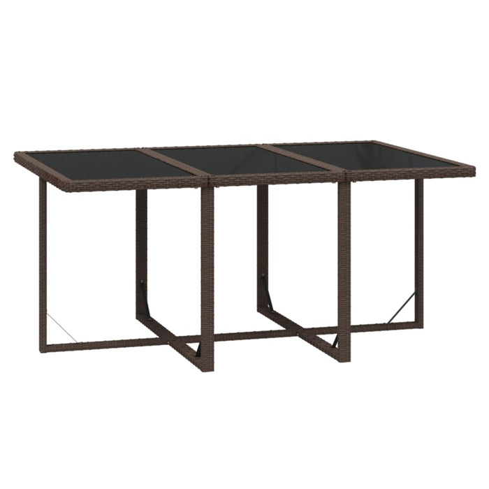 Set mobilier de grădină cu perne, 7 piese, maro, poliratan WALTI