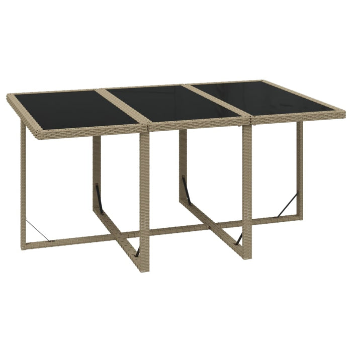 Set mobilier pentru grădină cu perne, 7 piese, bej, poliratan - WALTI WALTI
