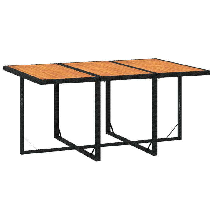 Set mobilier de grădină cu perne, 7 piese, negru, poliratan WALTI
