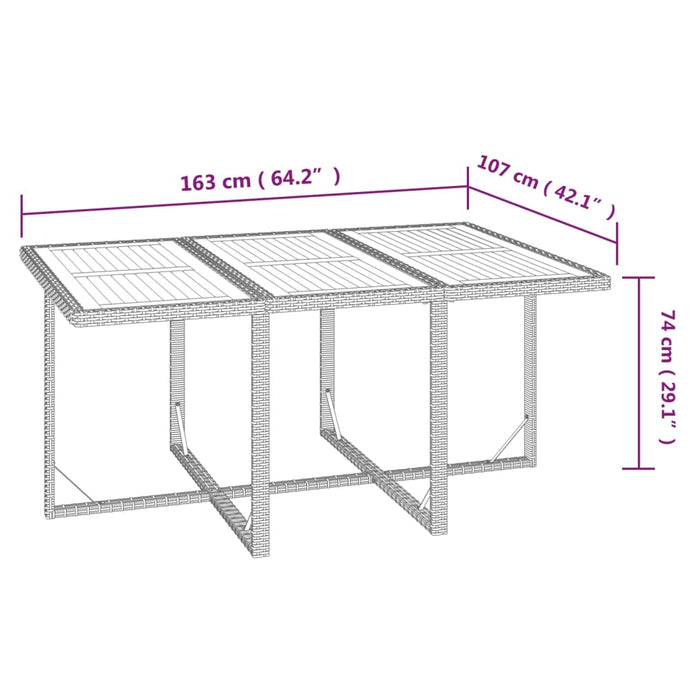 Set mobilier de grădină cu perne, 7 piese, negru, poliratan WALTI