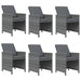 Set mobilier de grădină cu perne, 7 piese, gri, poliratan - WALTI WALTI
