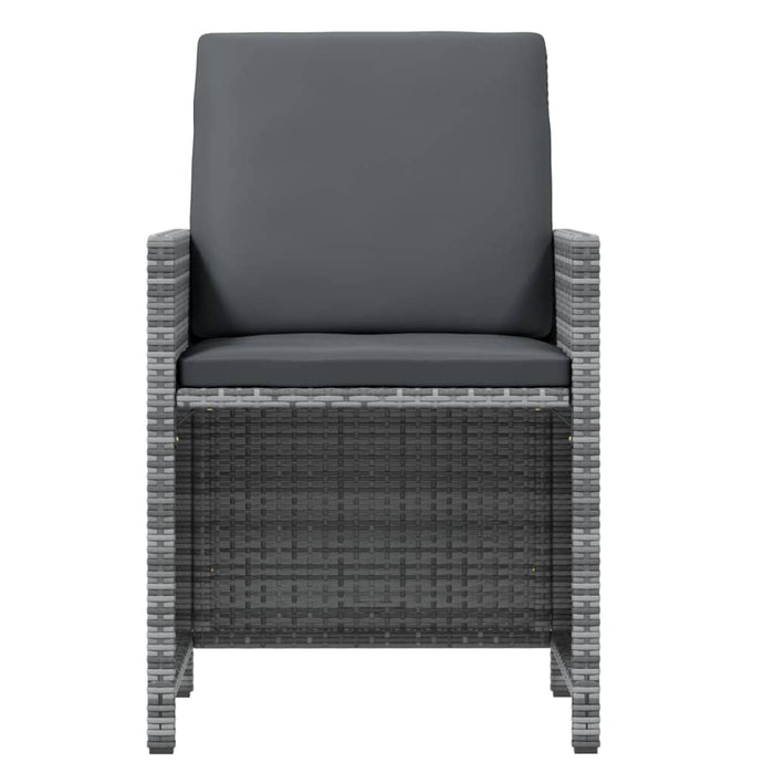 Set mobilier de grădină cu perne, 7 piese, gri, poliratan - WALTI WALTI