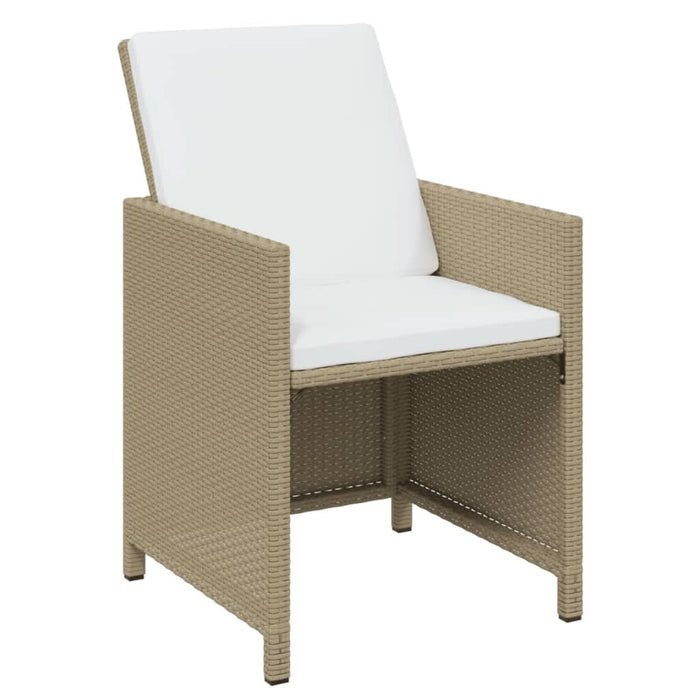 Set mobilier de grădină cu perne, 11 piese, bej, poliratan - WALTI WALTI