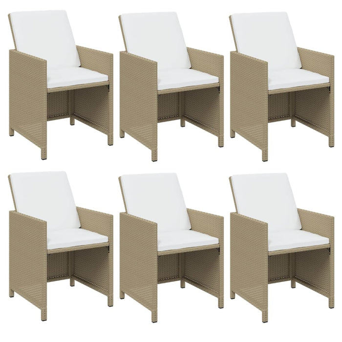Set mobilier de grădină cu perne, 11 piese, bej, poliratan - WALTI WALTI