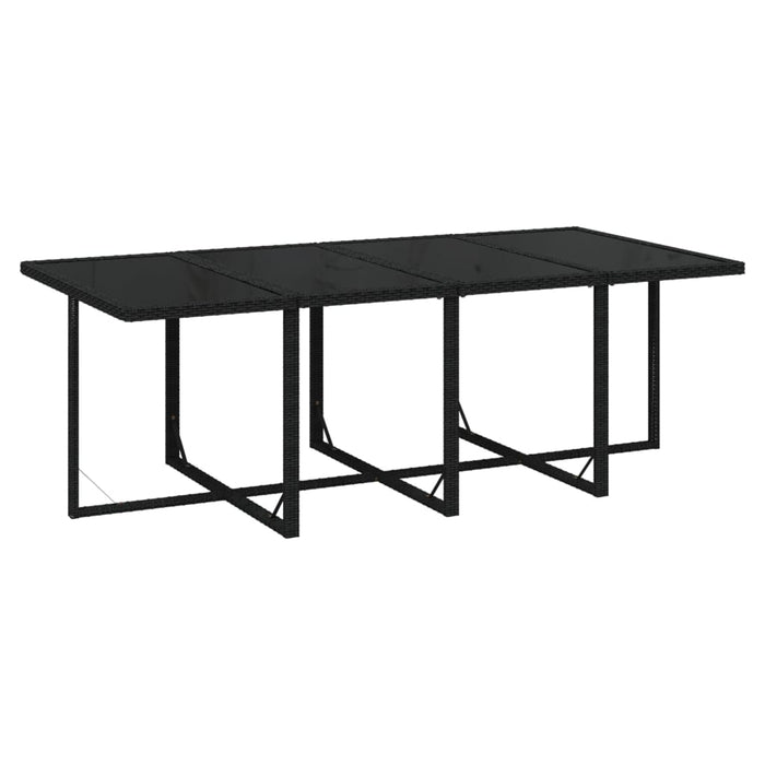 Set mobilier de grădină cu perne, 9 piese, negru, poliratan - WALTI WALTI