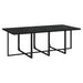 Set mobilier de grădină cu perne, 9 piese, negru, poliratan - WALTI WALTI