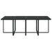 Set mobilier de grădină cu perne, 9 piese, negru, poliratan - WALTI WALTI