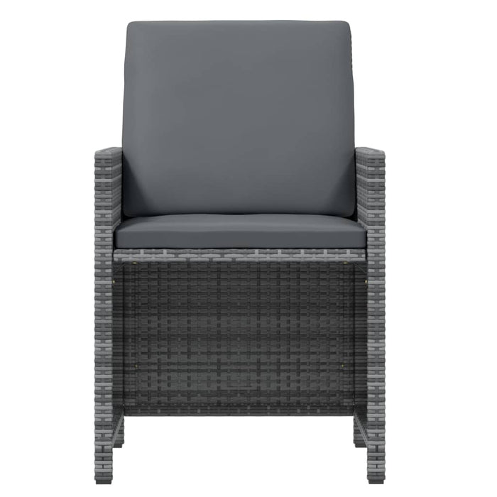 Set mobilier grădină cu perne, 9 piese, gri, poliratan - WALTI WALTI