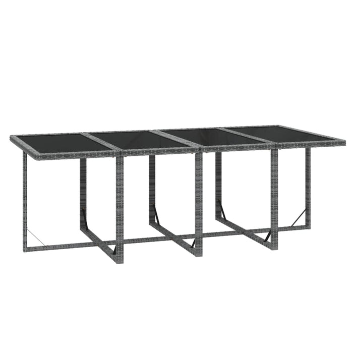 Set mobilier grădină cu perne, 9 piese, gri, poliratan - WALTI WALTI