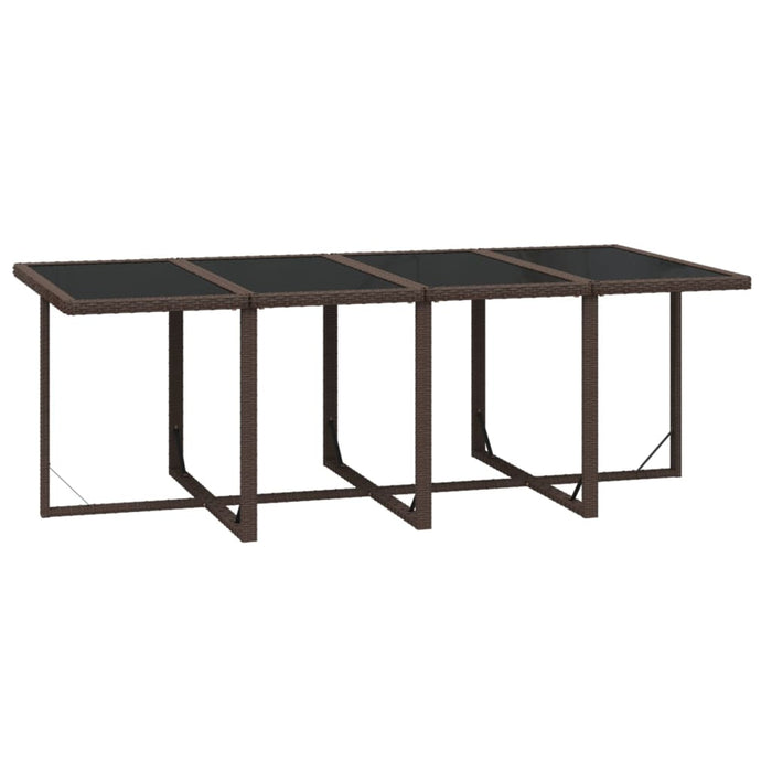 Set mobilier de grădină cu perne, 9 piese, maro, poliratan - WALTI WALTI