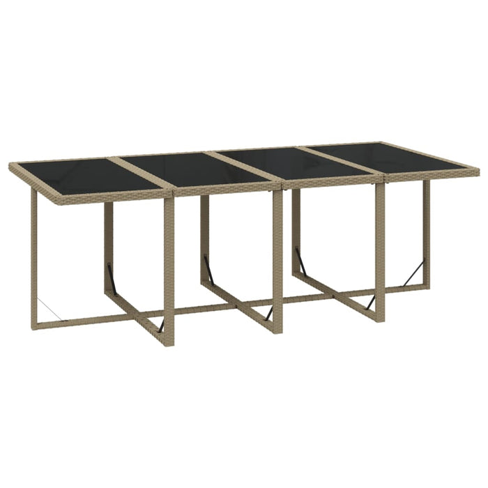 Set mobilier pentru grădină cu perne, 9 piese, bej, poliratan - WALTI WALTI