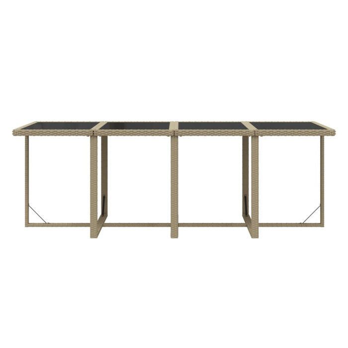 Set mobilier pentru grădină cu perne, 9 piese, bej, poliratan - WALTI WALTI