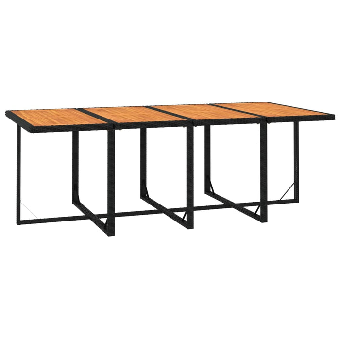Set mobilier de grădină cu perne, 9 piese, negru, poliratan - WALTI WALTI