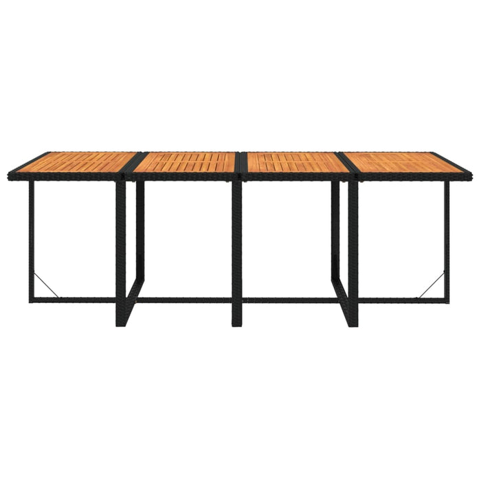 Set mobilier de grădină cu perne, 9 piese, negru, poliratan - WALTI WALTI