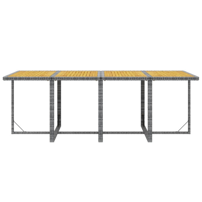 Set mobilier grădină cu perne, 9 piese, gri, poliratan - WALTI WALTI
