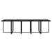 Set mobilier de exterior cu perne, 11 piese, negru, poliratan - WALTI WALTI