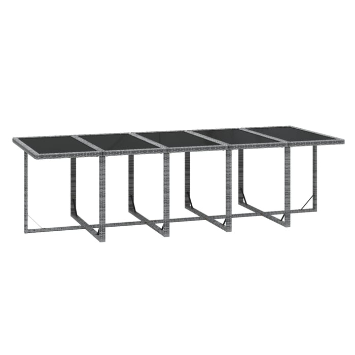 Set mobilier de grădină cu perne, 15 piese, gri, poliratan - WALTI WALTI