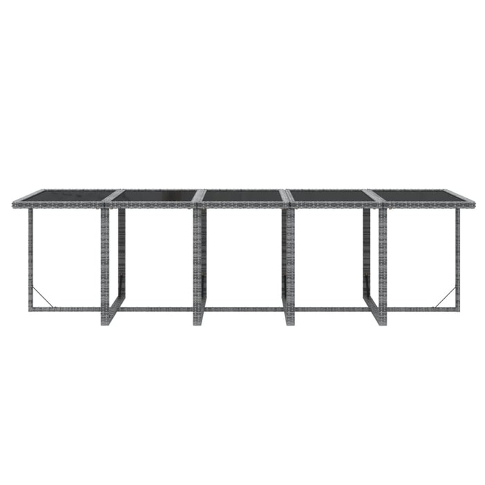 Set mobilier de grădină cu perne, 15 piese, gri, poliratan WALTI