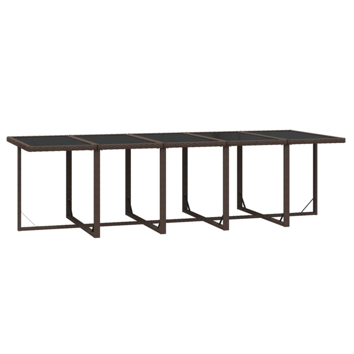 Set mobilier de grădină cu perne, 15 piese, maro, poliratan - WALTI WALTI