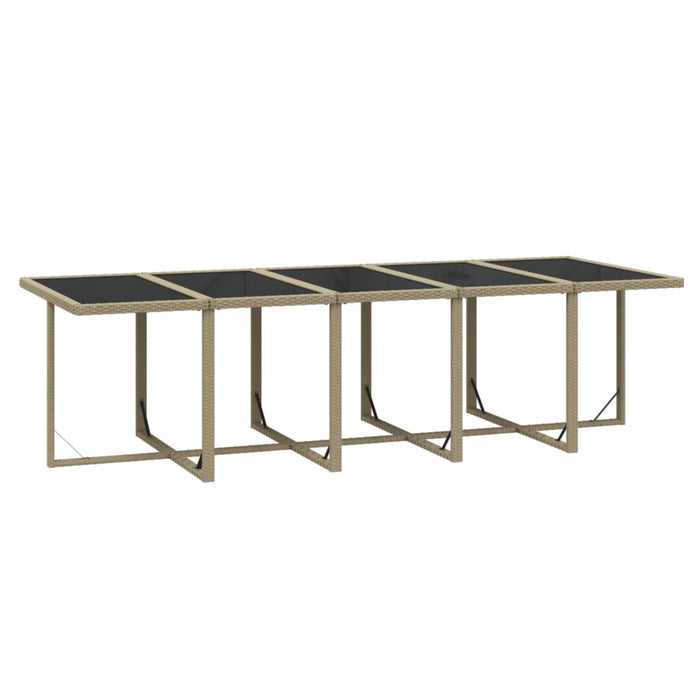 Set mobilier de grădină cu perne, 11 piese, bej, poliratan WALTI