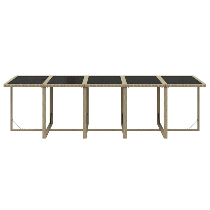 Set mobilier de grădină cu perne, 11 piese, bej, poliratan WALTI
