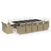 Set mobilier de exterior cu perne, 15 piese, bej, poliratan - WALTI WALTI