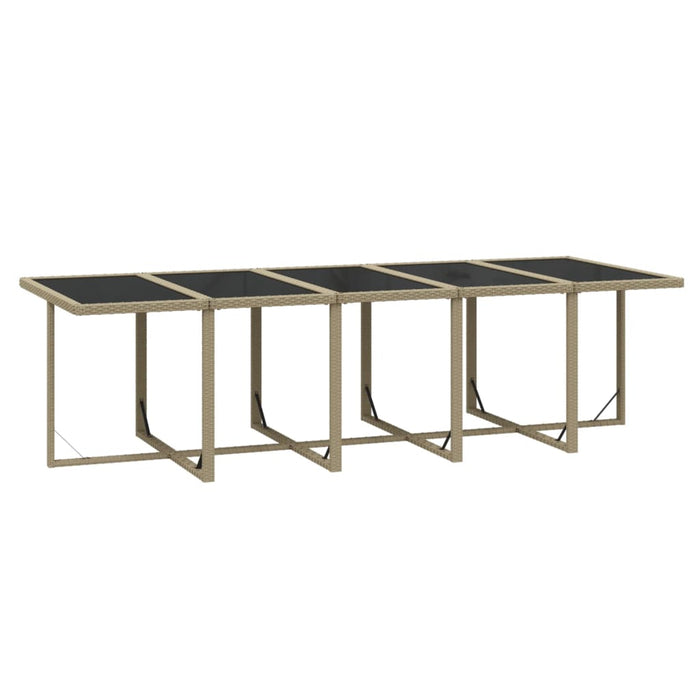 Set mobilier de exterior cu perne, 15 piese, bej, poliratan - WALTI WALTI