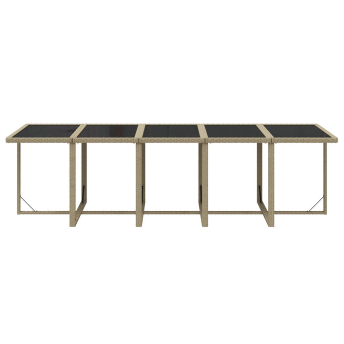 Set mobilier de exterior cu perne, 15 piese, bej, poliratan - WALTI WALTI