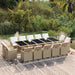Set mobilier de exterior cu perne, 15 piese, bej, poliratan - WALTI WALTI