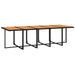 Set mobilier de exterior cu perne, 11 piese, negru, poliratan - WALTI WALTI