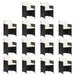 Set mobilier de exterior cu perne, 15 piese, negru, poliratan - WALTI WALTI