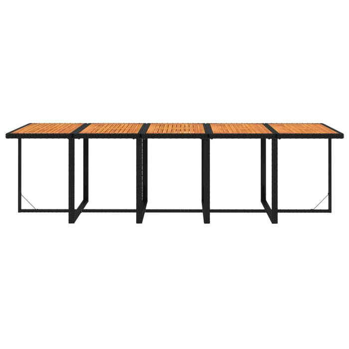 Set mobilier de exterior cu perne, 15 piese, negru, poliratan - WALTI WALTI