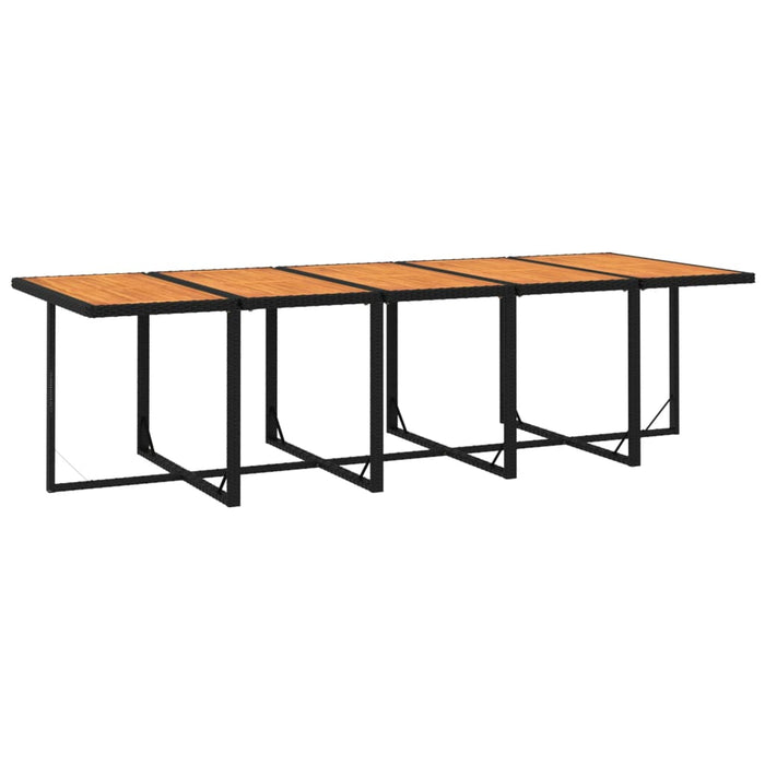 Set mobilier de exterior cu perne, 15 piese, negru, poliratan - WALTI WALTI