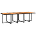 Set mobilier de exterior cu perne, 15 piese, negru, poliratan - WALTI WALTI