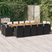 Set mobilier de exterior cu perne, 15 piese, negru, poliratan - WALTI WALTI