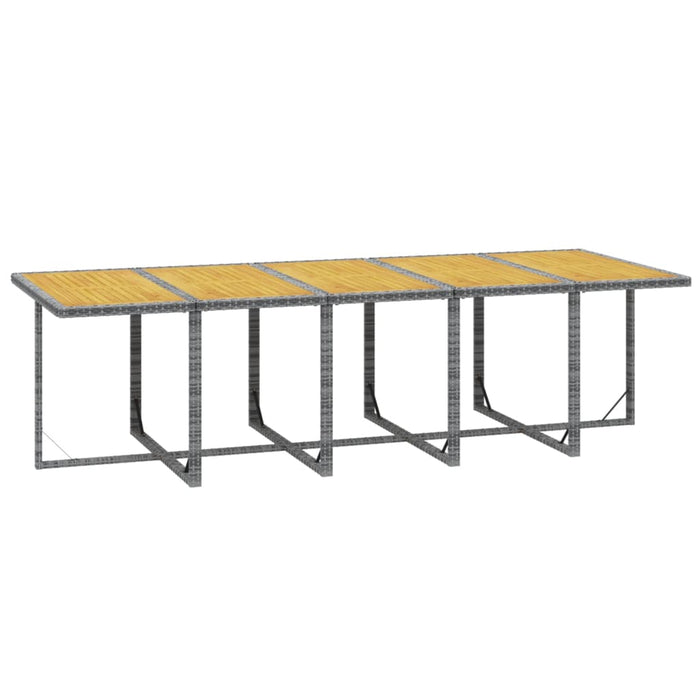 Set mobilier de grădină cu perne, 11 piese, gri, poliratan - WALTI WALTI