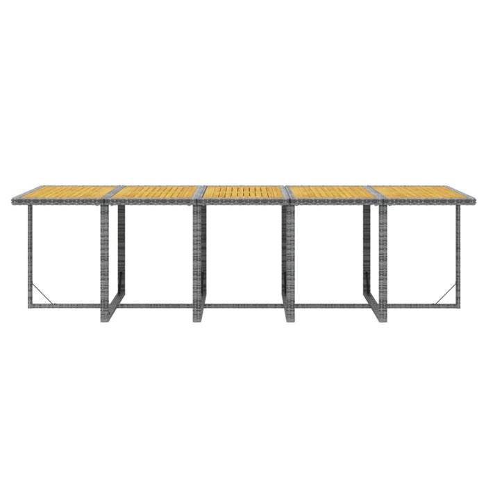 Set mobilier de grădină cu perne, 15 piese, gri, poliratan - WALTI WALTI