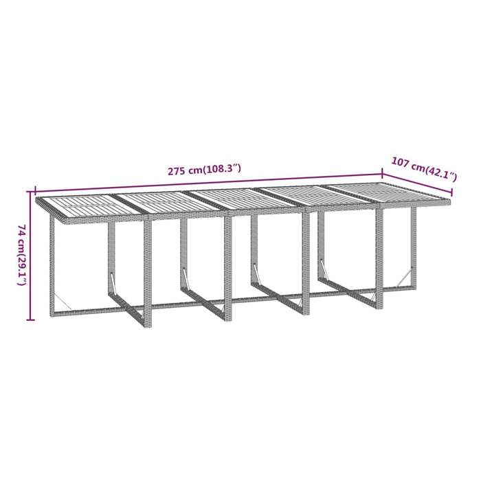 Set mobilier de exterior cu perne, 15 piese, bej, poliratan - WALTI WALTI
