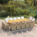 Set mobilier de exterior cu perne, 15 piese, bej, poliratan - WALTI WALTI